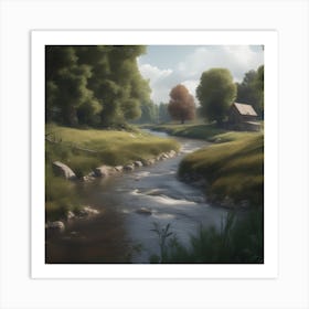 Landscape Painting 211 Art Print