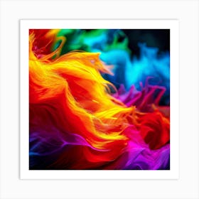 Color Brightness Vibrant Electric Power Gradient Vivid Intense Dynamic Radiant Glowing En (8) Art Print