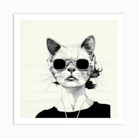 Cat In Sunglasses 6 Art Print