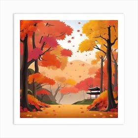 JAPANESE AUTUMN LEAVES Art Print