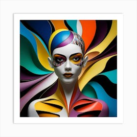 A Striking Abstract Art Piece Featuring A Stylized Wpnhg5eeqsagnaqynoe Fa Yuzaxinyslq4vrsmbbyiow Art Print