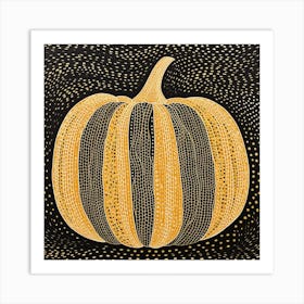 Yayoi Kusama Inspired Pumpkin Black And Orange 5 Art Print
