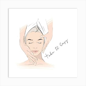 Face massage Take It Easy Art Print