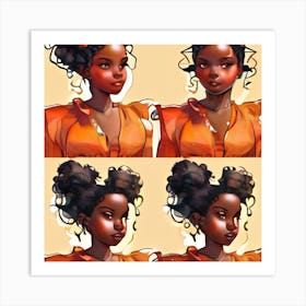 Afro Girl Art Print