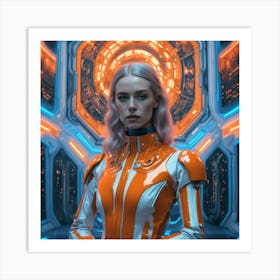 Futuristic Woman 9 Art Print