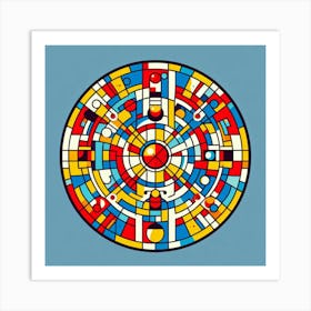 Stained Glass Circle Art Print