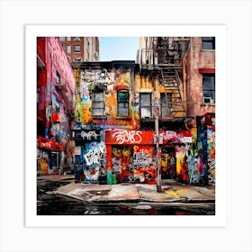Street In New York City Art Print
