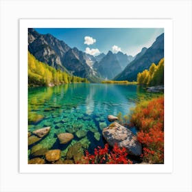 Lake In The Mountains Art Print