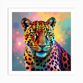 Colorful Leopard 1 Art Print