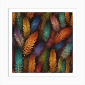 Colorful Feathers 12 Art Print