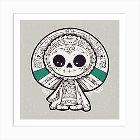 Day Of The Dead Skull 61 Art Print