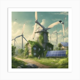 Windmills Art Print