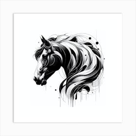 Abstract Horse Head 1 Art Print