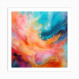 Ethereal Oils: A Symphony in Color Art Print