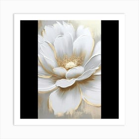 White Flower Painting 5 Art Print