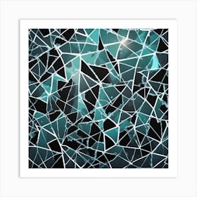 Broken Glass Background 19 Art Print