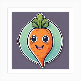 Carrot Sticker 10 Art Print