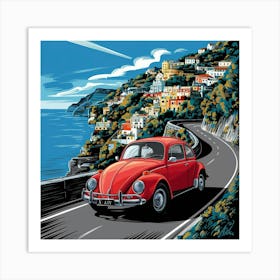 A Captivating Illustration Of An Amalfi Coast Driv Apopqsk8ruwsswszzoitoa Ffogbnclqbwarlqxytllgw Art Print