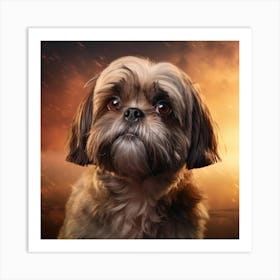 Shih Tzu Portrait Art Print