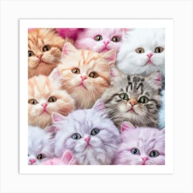 Group Of Kittens Art Print