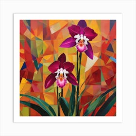 Phragmipedium Orchids Abstract 2 Art Print