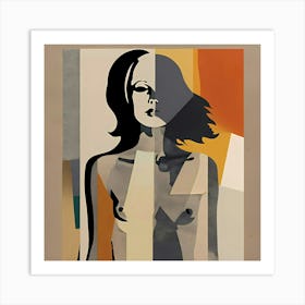 Abstract Akt Featuring A Nude Woman Art Print