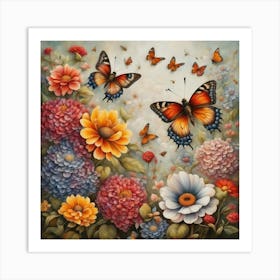 Butterfly Garden Art Print