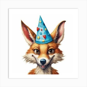 Birthday Fox 1 Art Print