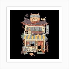 Cat Cafe Art Print