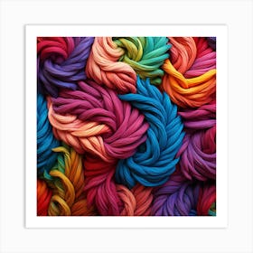 Colorful Yarn 2 Art Print