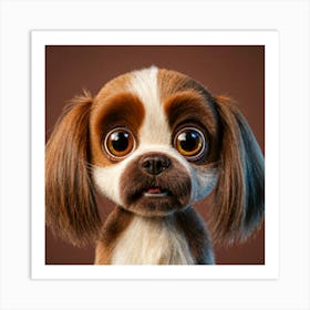 Cute Dog Portrait Art Print