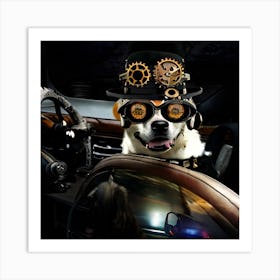 Steampunk Dog Art Print