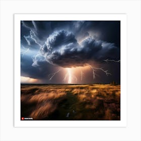 Lightning In The Sky 1 Art Print