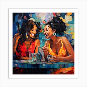 Two Women Laughing Art Print