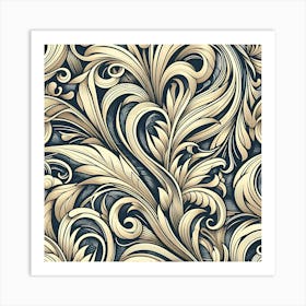 Ornate Floral Pattern Art Print