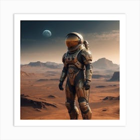 Astronaut In Space 3 Art Print