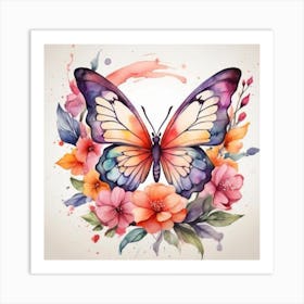 Watercolor Butterfly Art Print