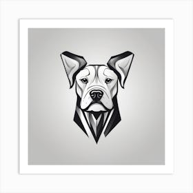 Dog Head Vector Illustration Art Print