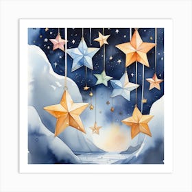 Stars For You Watercolor Art Print