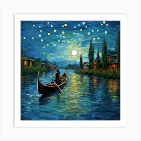 Starry Night In Venice 2 Art Print