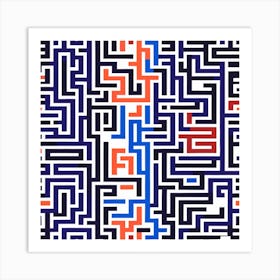 Maze Pattern 2 Art Print