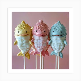 Candy Wobbegong Shark Lollipop, Pastel Color Aesthetic Poster