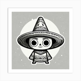 Mexican Sombrero Art Print