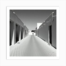 Black And White Street Scene 1 Art Print