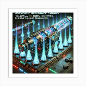 A Futuristic Sci Fi Depiction Of Harmonic Resonance Cannons Art Print