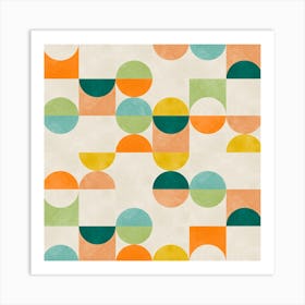 Colorful geometric shapes 4 Art Print