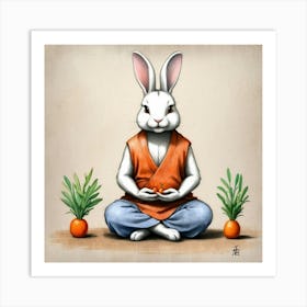 Buddha Bunny 4 Art Print