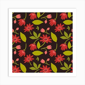 Red Flowers Art Print