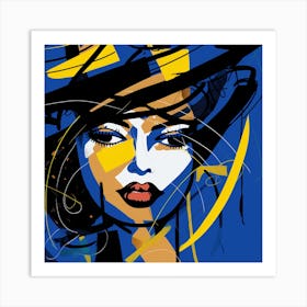 Woman In A Hat 8 Art Print