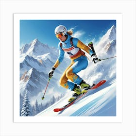 Default Alpine Ski Art 0 Art Print